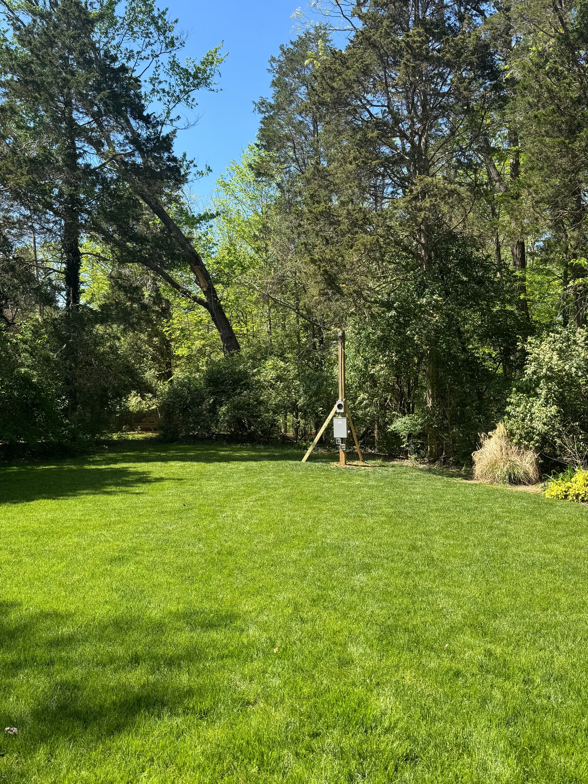 Gallery photos for Storm-damaged electrical system fire leads to temporary power pole install: Image #3