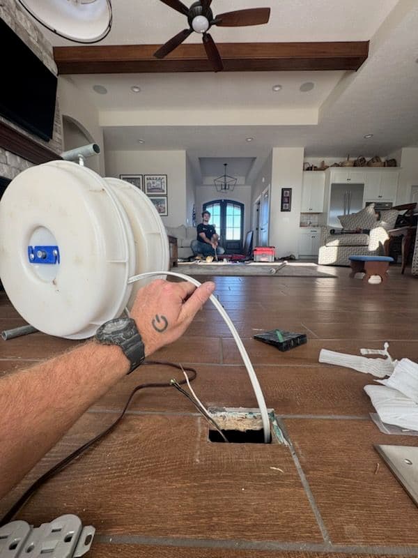 Gallery photos for Circuit Extension and Floor Outlet Installation in Waynesville: Image #2