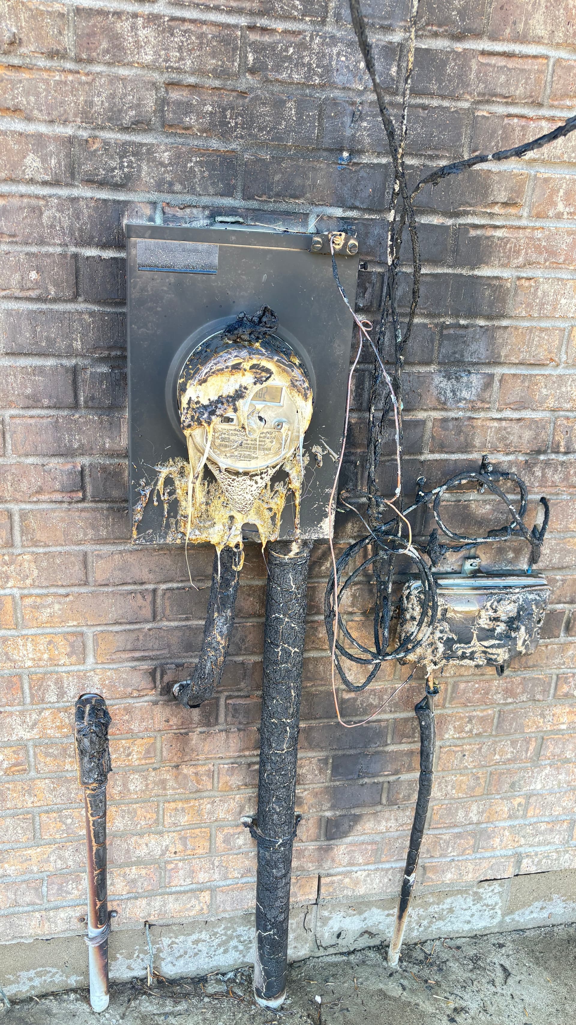 Fire-Damaged Electric Meter Replaced and Back Online image